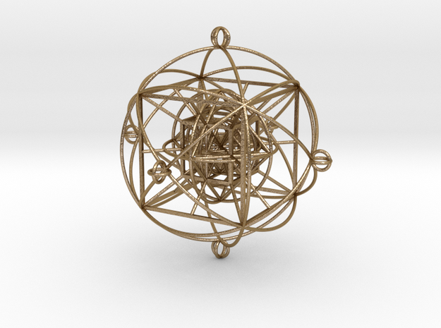 Unity Sphere (medium yin) in Polished Gold Steel