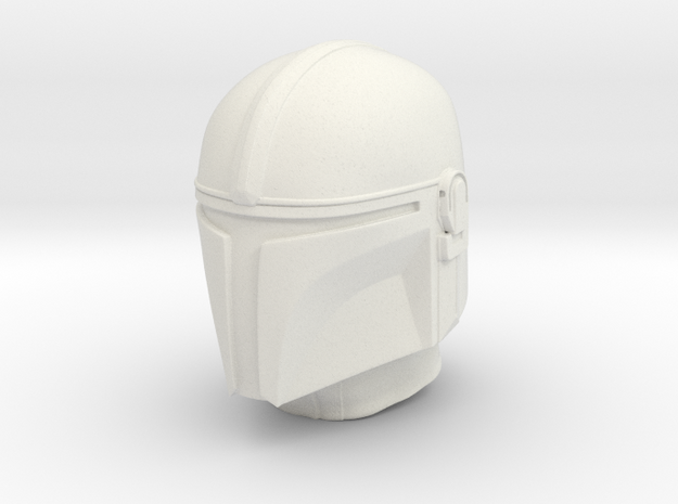 bounty hunter helmet in 1/6 scale in White Natural Versatile Plastic