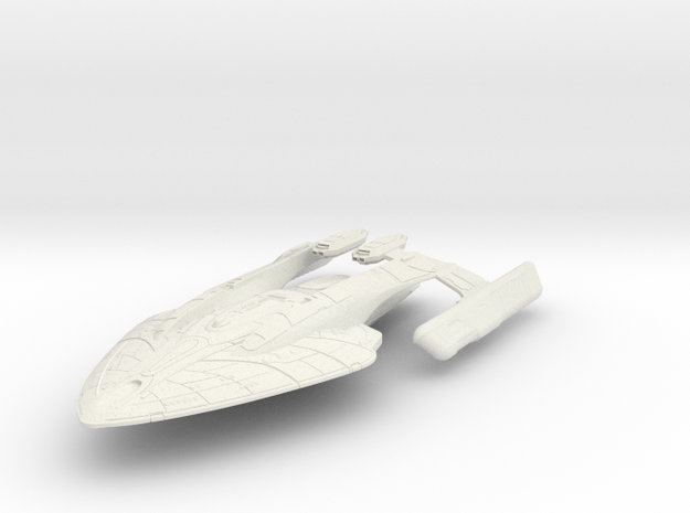 ISS Ancient class refit BattleCruiser V3 4.1" long in White Natural Versatile Plastic