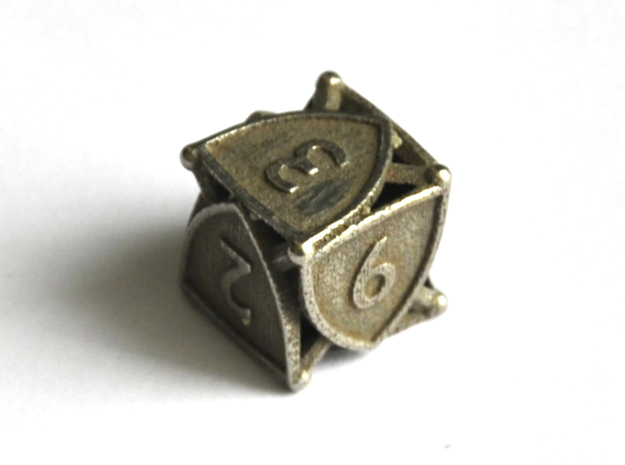 D6 Balanced - Shield in Polished Bronzed-Silver Steel
