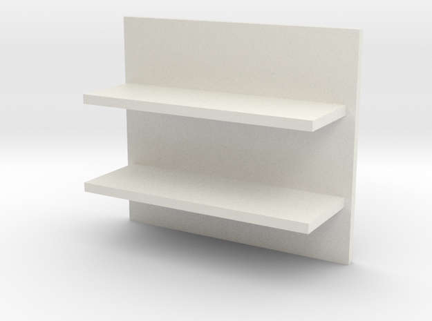 Shelf in White Natural Versatile Plastic: Small