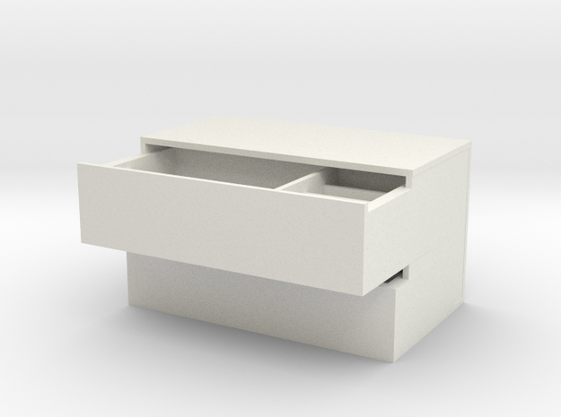 Multi-plate dishware(drawer) in White Natural Versatile Plastic: Small