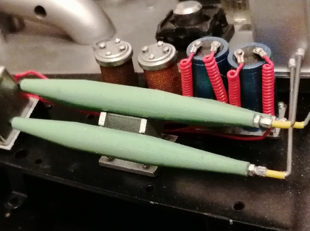 Delorean Eaglemoss 1/8 Green Tubes in Smooth Fine Detail Plastic