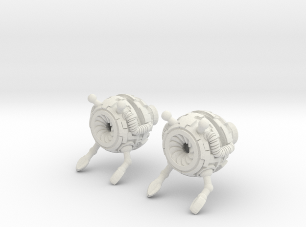 Bot Earrings in White Natural Versatile Plastic