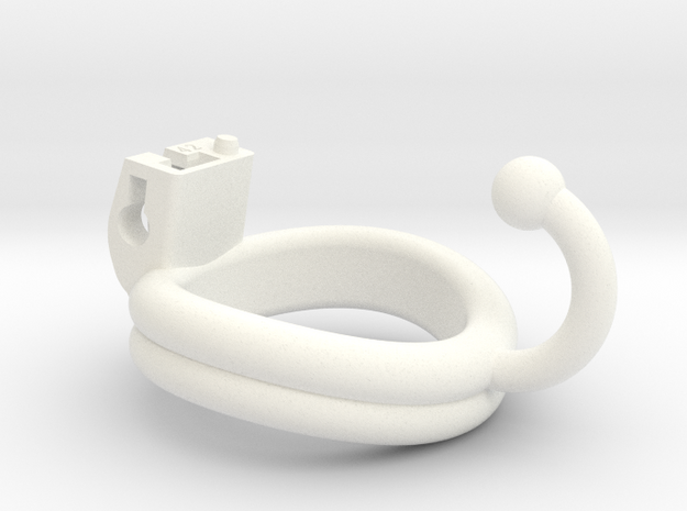 Cherry Keeper Ring - 42mm Double Ball Hook in White Processed Versatile Plastic