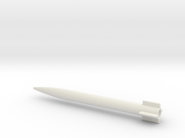 1/72 Scale M51 Little John Missile in White Natural Versatile Plastic