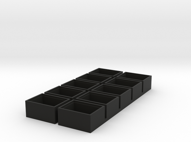 single insert 18x13 speaker box 9.5mm deep qty10  in Black Natural Versatile Plastic
