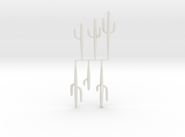 HO-Scale Saguaro Collection 01 in White Natural Versatile Plastic