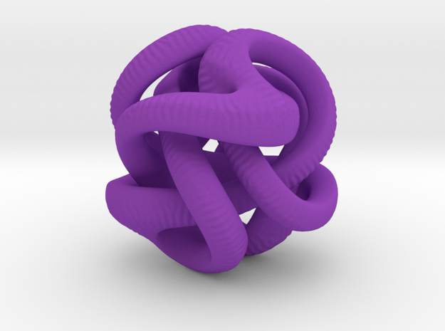 Yayene Sculpture  in Purple Processed Versatile Plastic: Small