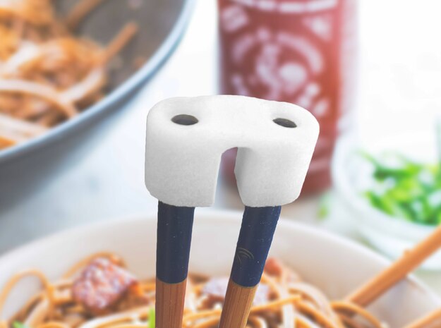 Chopstick holder "Light Bottom" in White Smooth Versatile Plastic