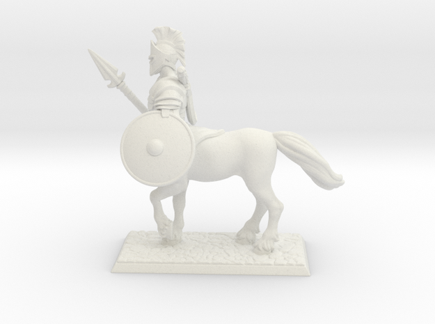 Centaur Warrior in White Natural Versatile Plastic