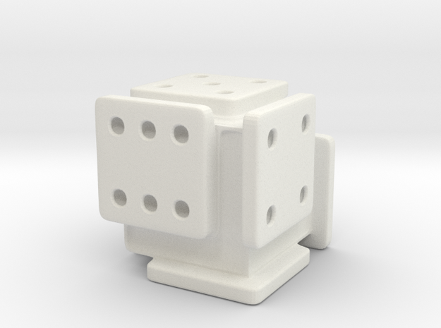 Shifted Die in White Natural Versatile Plastic