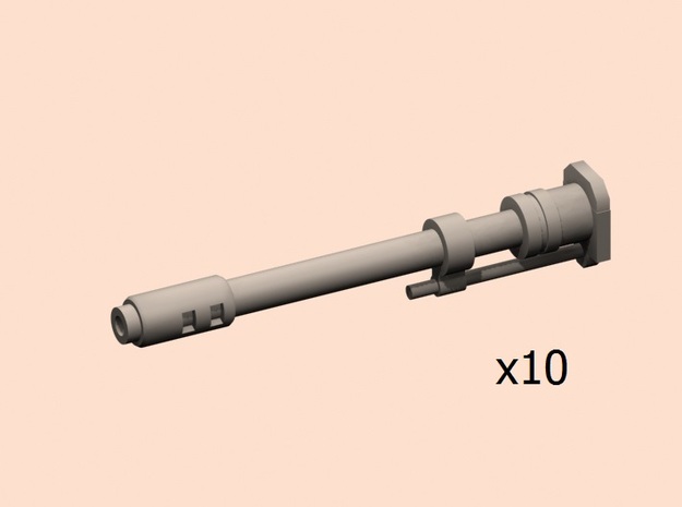Automatic gun barrels in Tan Fine Detail Plastic
