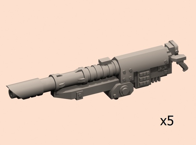 Beam antitank cannons x5 in Tan Fine Detail Plastic