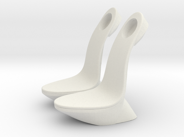 girl-platform sole base-heel-less in White Natural Versatile Plastic