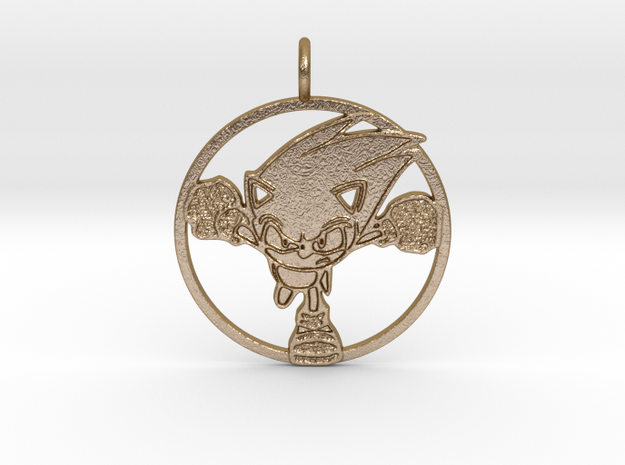 Sonic The Hedgehog in Polished Gold Steel