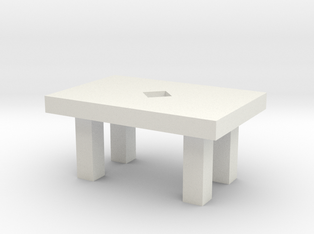 Small table in White Natural Versatile Plastic: Medium