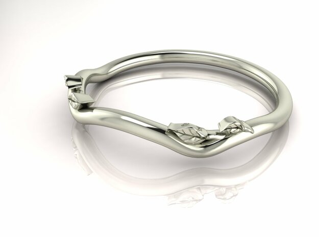 Matching band for Crossover Solitaire size 6 with  in 14k White Gold