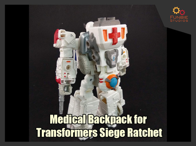 Medical Backpack for Siege Ratchet in White Processed Versatile Plastic