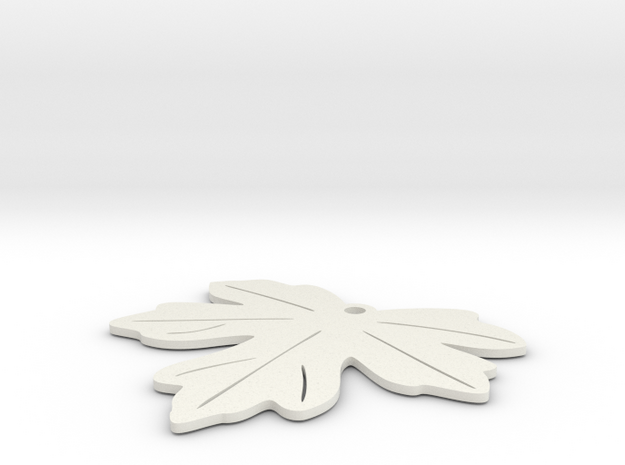 Maple Leaf earring in White Natural Versatile Plastic