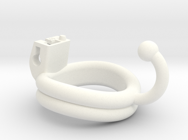 Cherry Keeper Ring - 40mm Double Ball Hook in White Processed Versatile Plastic
