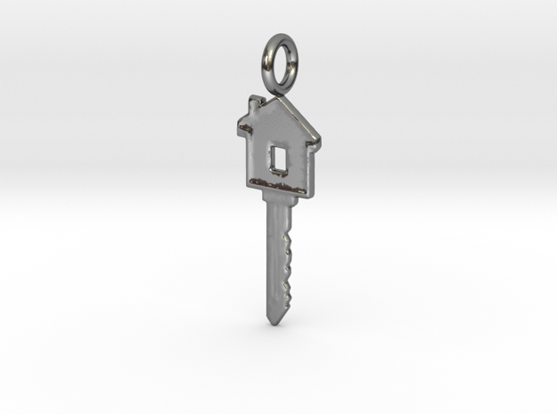 House Key in Polished Silver
