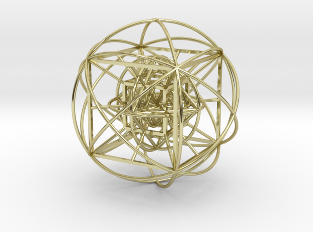 Unity Sphere in 18k Gold Plated Brass