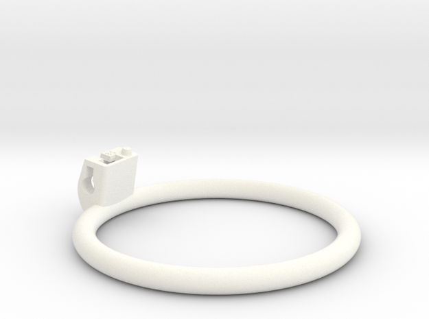 Cherry Keeper Ring - 85mm Flat in White Processed Versatile Plastic