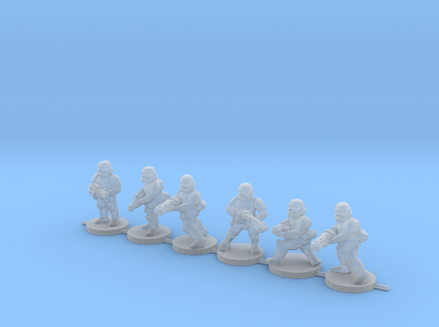 15mm Knights Squad 5 in Smooth Fine Detail Plastic