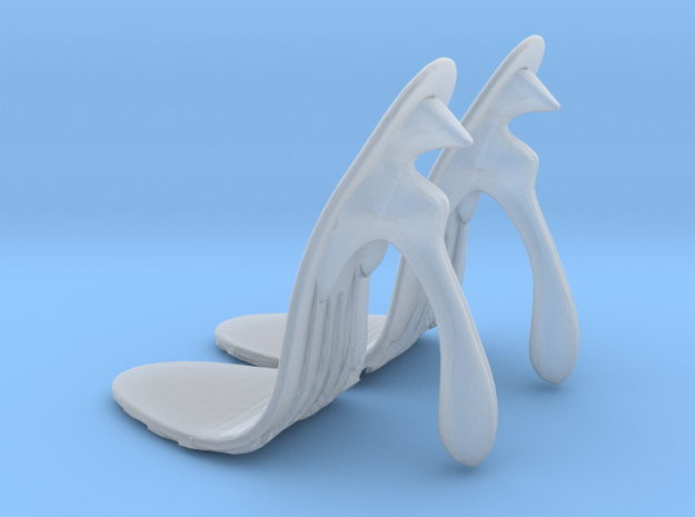 girl-sole base+heel egg1 in Tan Fine Detail Plastic