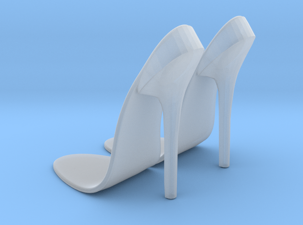 girl-sole base+heel2 in Tan Fine Detail Plastic