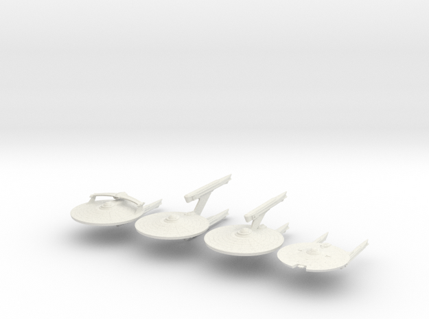 2500 TMP Federation 4 pack in White Natural Versatile Plastic