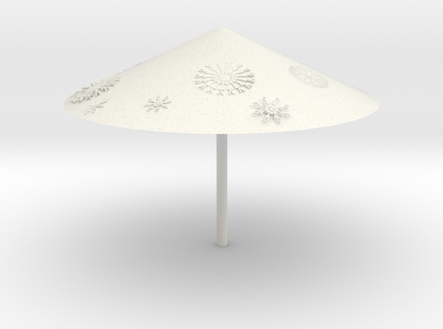 Snowflakes flying(umbrella) in White Natural Versatile Plastic
