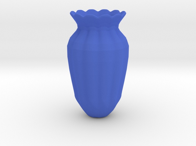 Fancy Vase in Blue Processed Versatile Plastic