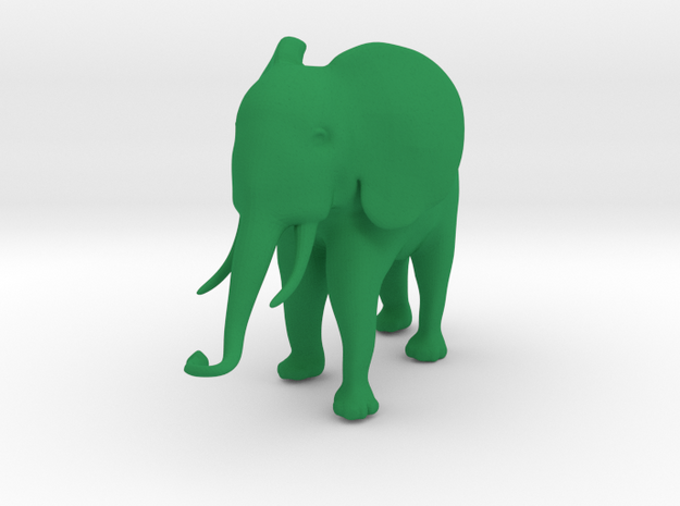 Elephant B in Green Processed Versatile Plastic