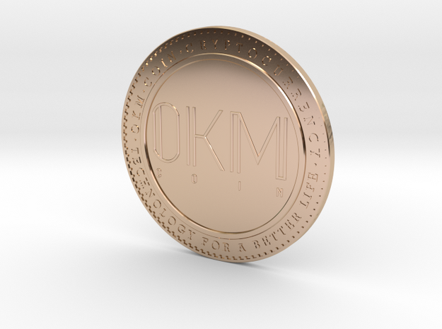 ERC20 Token - OKM Coin in 14k Rose Gold Plated Brass