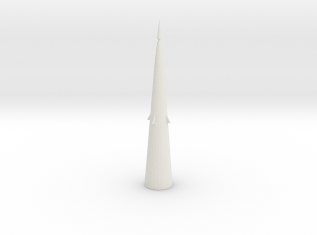 1/72 Scale Nike X Sprint Missile in White Natural Versatile Plastic