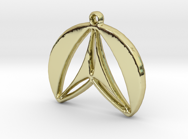  Pendant in 18k Gold Plated Brass: Small