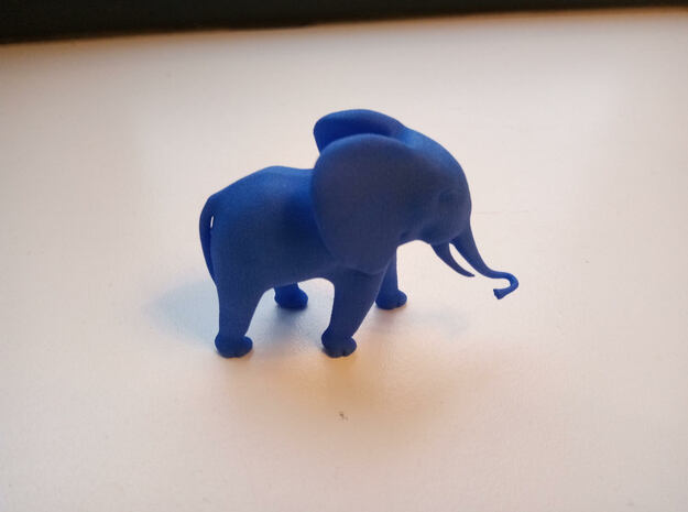 Elephant C in Blue Processed Versatile Plastic