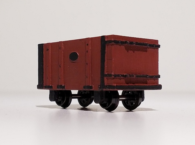 009 FR Four Plank Wagon 4mm Scale in Tan Fine Detail Plastic