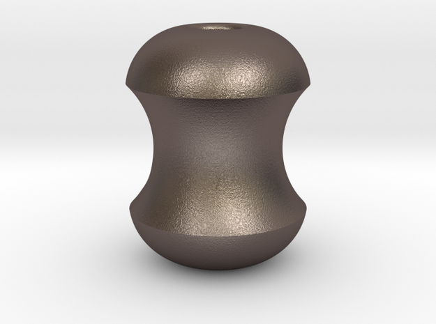 Apple Cores : Begleri Bead  in Polished Bronzed-Silver Steel