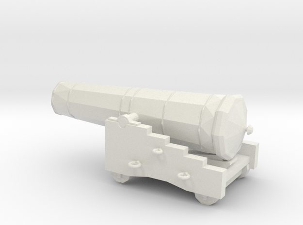 1/48 Scale 42 Pounder Naval Gun in White Natural Versatile Plastic