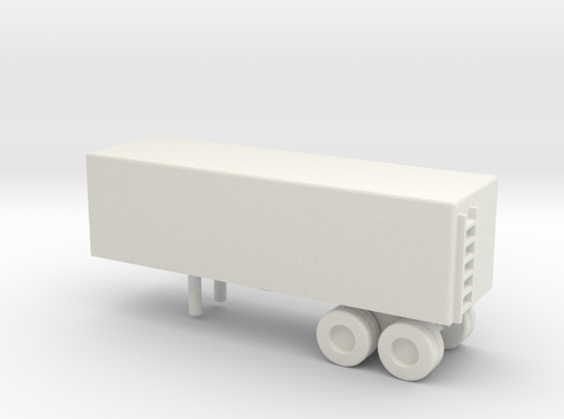 1/87 Scale M128 Semitrailer Van in White Natural Versatile Plastic
