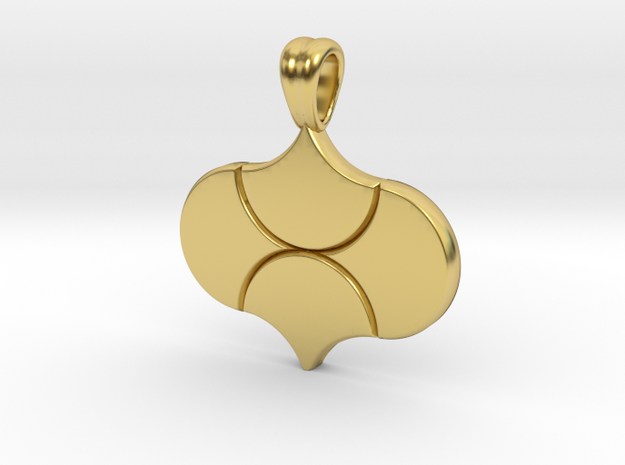 Leaves tiling [pendant] in Polished Brass