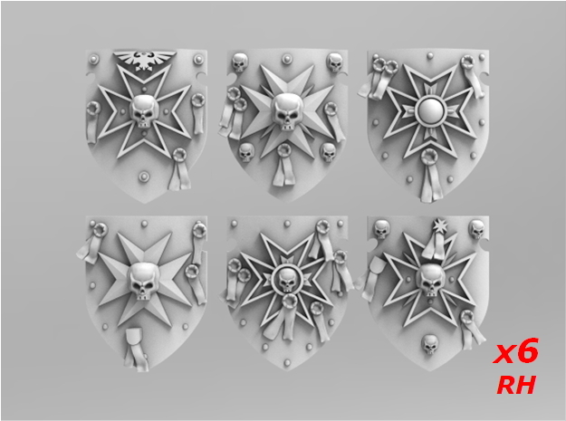 Templars Vanguard Storm Shields Set 3 in Tan Fine Detail Plastic