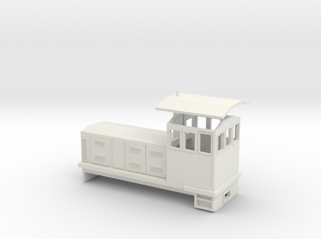 HOn30 Endcab Locomotive ("Phoebe") in White Natural Versatile Plastic