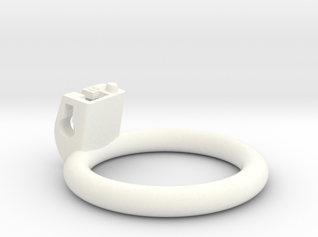 Cherry Keeper Ring - 46mm Flat in White Processed Versatile Plastic
