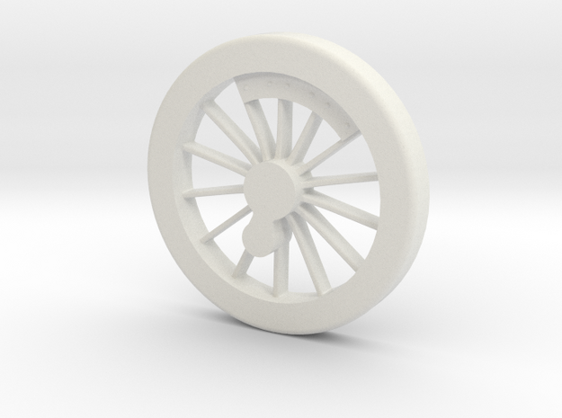 Fire Queen Driving wheel pattern in White Natural Versatile Plastic