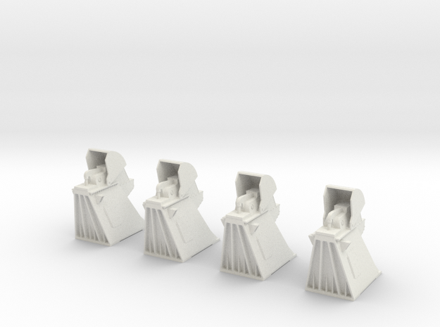 Apollo MLP Hold Downs 1:72 4 Pack in White Natural Versatile Plastic