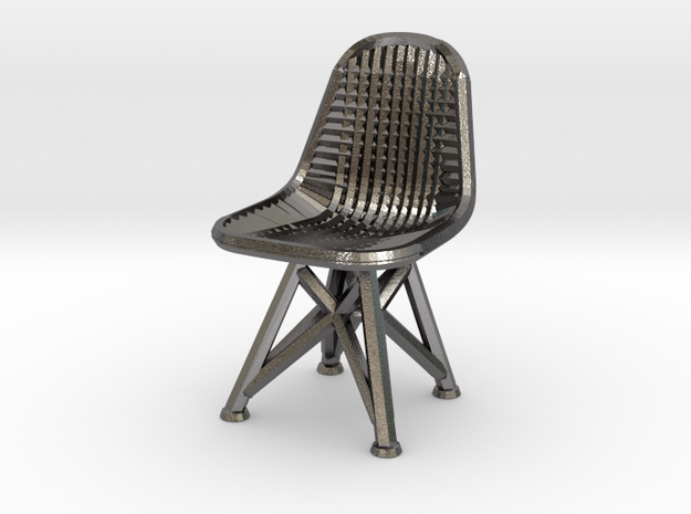 Wire Chair DKR-07-Big in Polished Nickel Steel